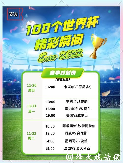 2023年世界杯赛程详细介绍与精彩看点分析